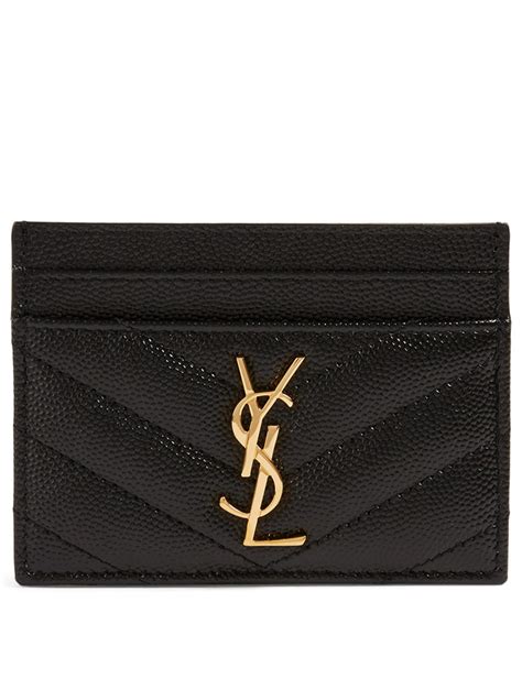 vestiaire ysl card case|Leather card wallet Yves Saint Laurent Turquoise in Leather.